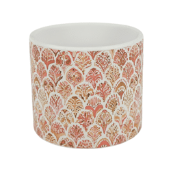 Bloempot Orange keramiek 12 cm