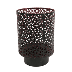 Casablanca windlicht zwart/paars 20 cm