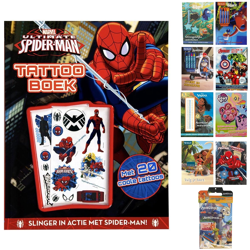 Licentie kleur-/avonturen-/tattooboek 10 assorti