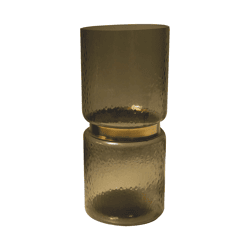 PTMD Vase Quilio Straight glass brown 27 cm