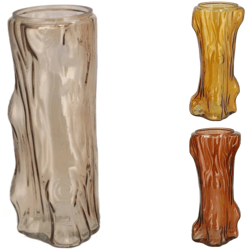 Vaas Tree bruin/geel 29 cm 3 assorti
