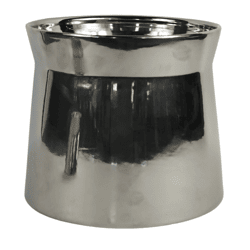 D&M Depot bloempot Diabolo zilverkleurig 25 cm