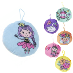 Hanger pluche prinses 10 cm 6 assorti