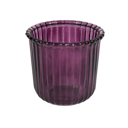 Theelichthouder Day glas paars 11 cm