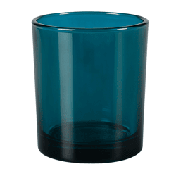Theelichthouder glas blauw 10 cm