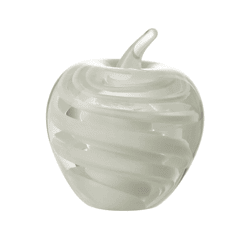 J-line figuur appel glas wit 9 cm