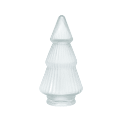 Beeld kerstboom glas mat wit 20 cm