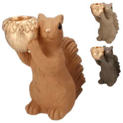 Bowl Jingle squirrel standing brown 21 cm 3 assorti