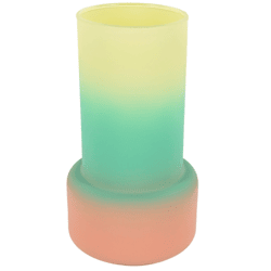 Vaas Shae mat geel/turquoise/zalmroze 17 cm