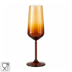 Boltze champagneglas Mowine bruin 22,5 cm
