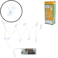 Lichtketting konijnen LED op batterij 120 cm