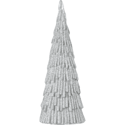 J-Line kerstboom zilverkleurig glitter 40 cm
