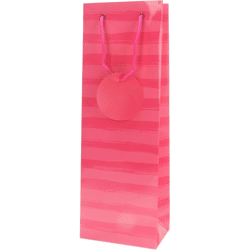Geschenktas Strepen roze 12,5 x 8 x 36 cm