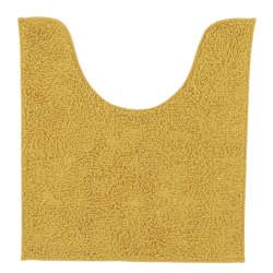 Toilet mat mustard yellow polyester 45 x 50 cm