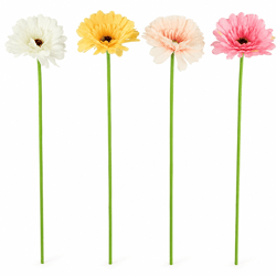 Kunstbloem gerbera 47 cm 4 assorti