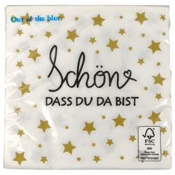 Out of the blue servetten 33 x 33 cm 3-lagig 20 stuks