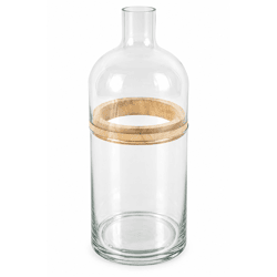 Vaas glas transparant 28,7 cm 3-delig