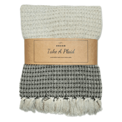 Take a Plaid 12 gerecycled katoen groen 130 x 180 cm