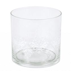 Theelichthouder 2-delig glas 12 cm
