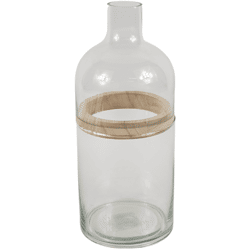 Vaas glas transparant 28,7 cm 3 delig