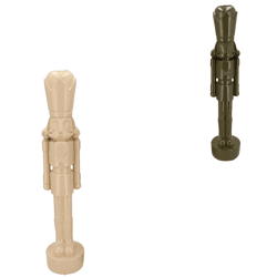 Statue nutcracker sand/green 16.5 cm 2 assorted