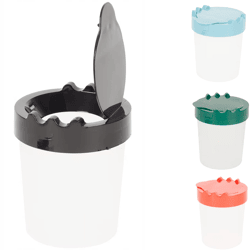 Kwast schoonmaak beker 10 cm 4 assorti