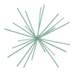 Housevitamin ornament Firework metaal mintgroen 25 cm