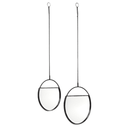 Housevitamin wandspiegel Twinning is Winning zwart 100 cm set van 2