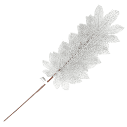 Kunsttak zilverkleurig 79 cm