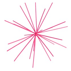 Housevitamin ornament Firework metaal neon roze 25 cm