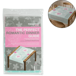 Tafelkleed dinner guide groen/roze 80 x 120 cm