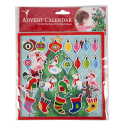 Adventkalender met stickers set van 25