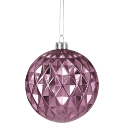 Wilko Christmas Ball Faceted purple 10 cm