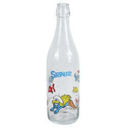 Glazen fles smurfen 1 liter VE24