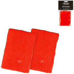 Avento sport pols zweetband oranje set van 2