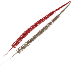 Kunsttak Shine Penni rood/goudkleurig 52 cm set van 12