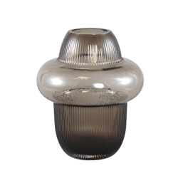 PTMD vaas Marlene rookglas bruin 19,5 cm