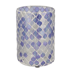 Theelichthouder Mosaic L paars 15 cm