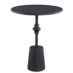 PTMD bijzettafel Dinja metaal zwart 60 cm