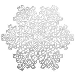 Placemat kerst sneeuwvlok zilverkleurig 41 cm