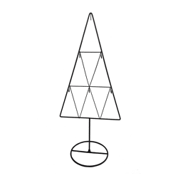 Kerstboom met haken metaal zwart 61 cm
