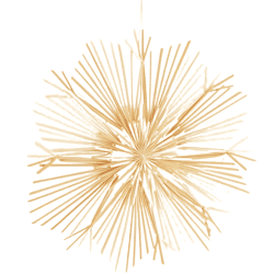 Hanger Snowflake riet naturel 23 cm