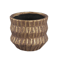 PTMD bloempot Izra S bronskleurig/goudkleurig 12 cm