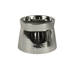 D&M Depot bloempot Diabolo zilverkleurig 12 cm