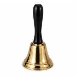 Relaxdays table bell gold colored 12,5 cm
