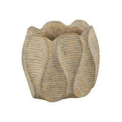 PTMD bloempot Waxy ovaal bruin 20 cm