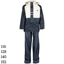 Ralka regenpak kids 43SF donkerblauw/wit 4 assorti maten 50 stuks