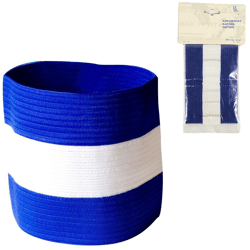 Aanvoerdersband blauw/wit