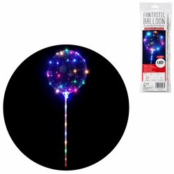 Ballon met stok LED op batterij 30 cm
