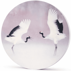 Wanddecoratie kraanvogels hout 78 cm